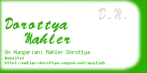 dorottya mahler business card